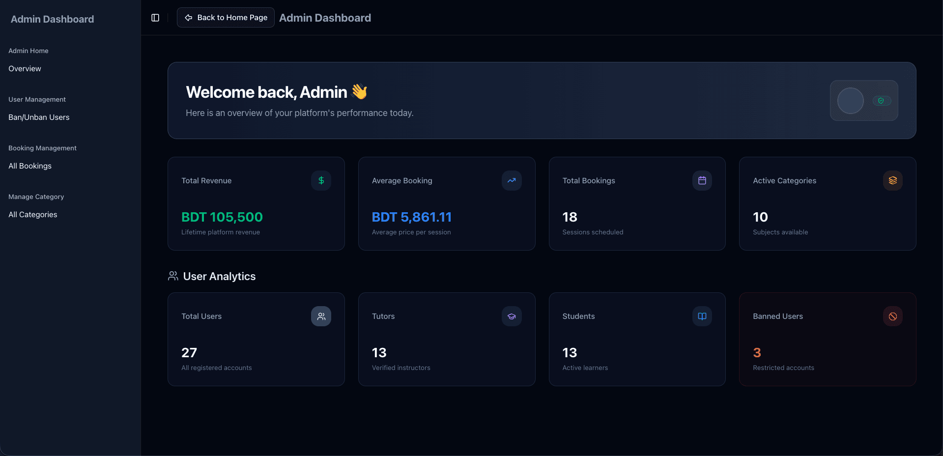 Tutor Schedule & Dashboard