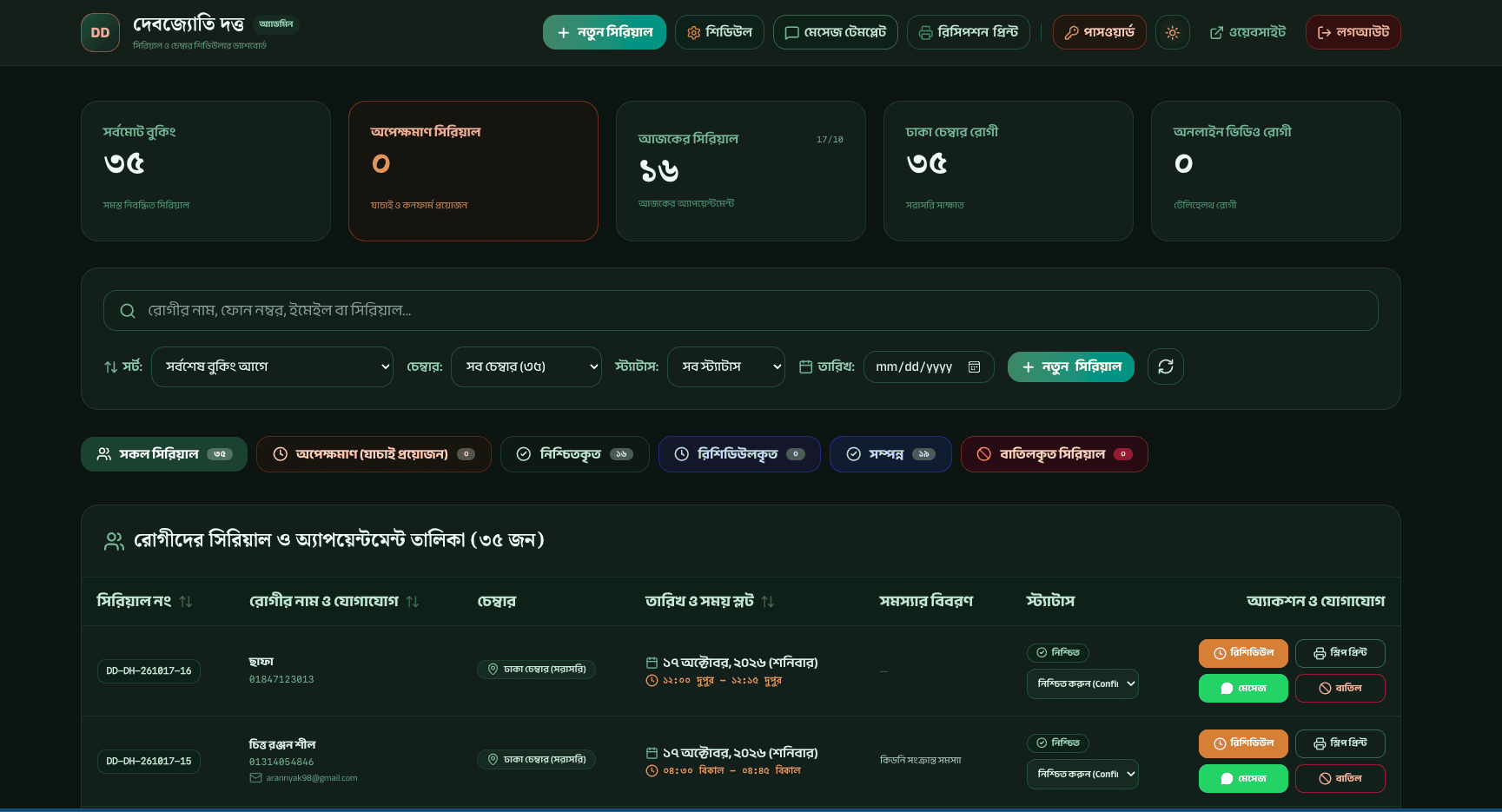 Admin Dashboard